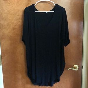 Black short sleeve blouse